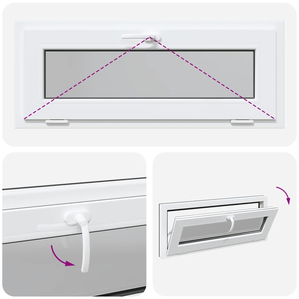 Kellerfenster RISOR 100x40 cm Kipp 3-fach Verglasung Anthrazit