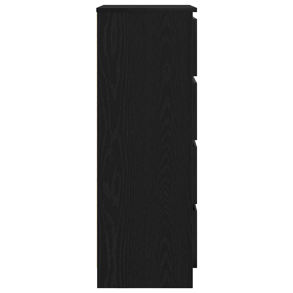 Sideboard Schwarz Eichen-Optik 60x35x98,5 cm Holzwerkstoff