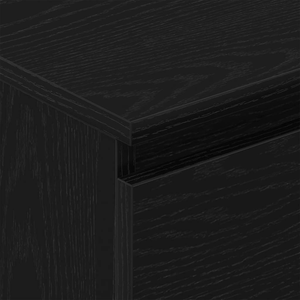 Sideboard Schwarz Eichen-Optik 60x35x98,5 cm Holzwerkstoff