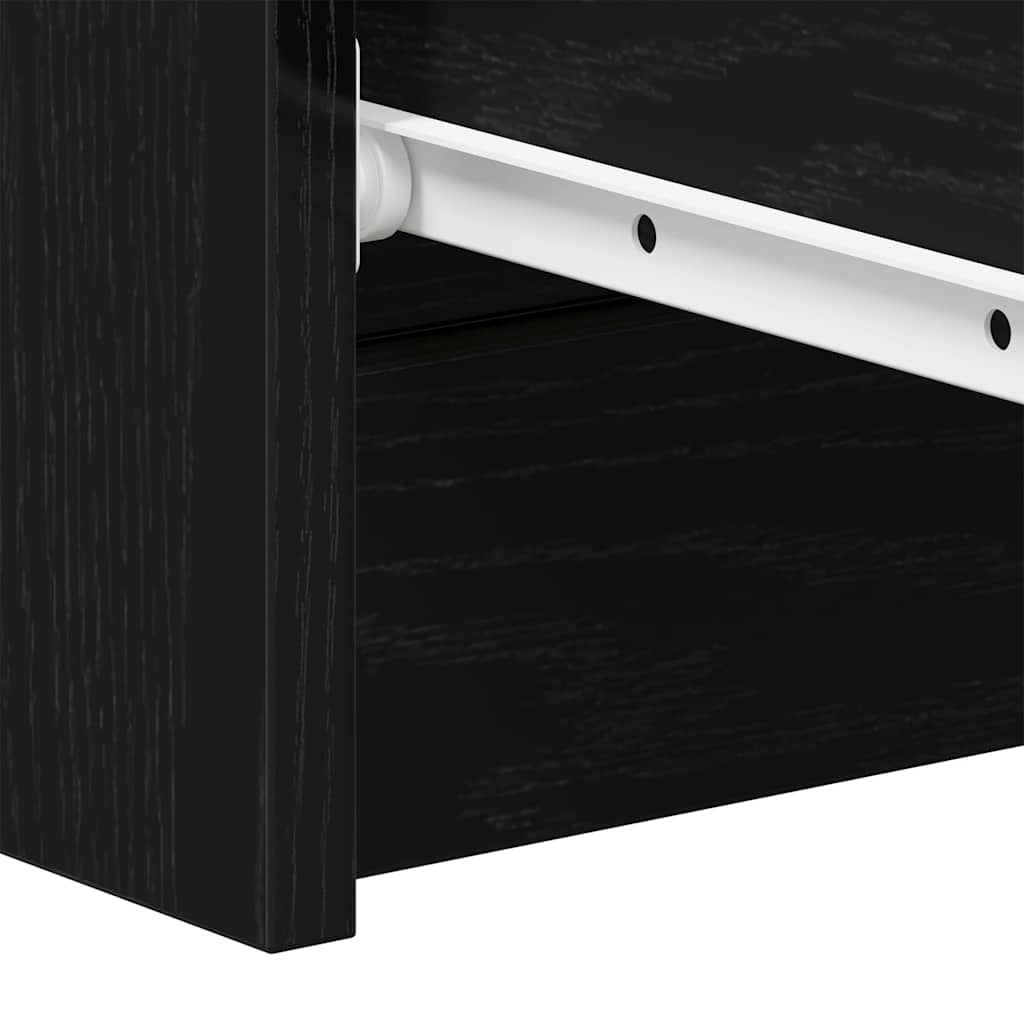 Sideboard Schwarz Eichen-Optik 60x35x98,5 cm Holzwerkstoff