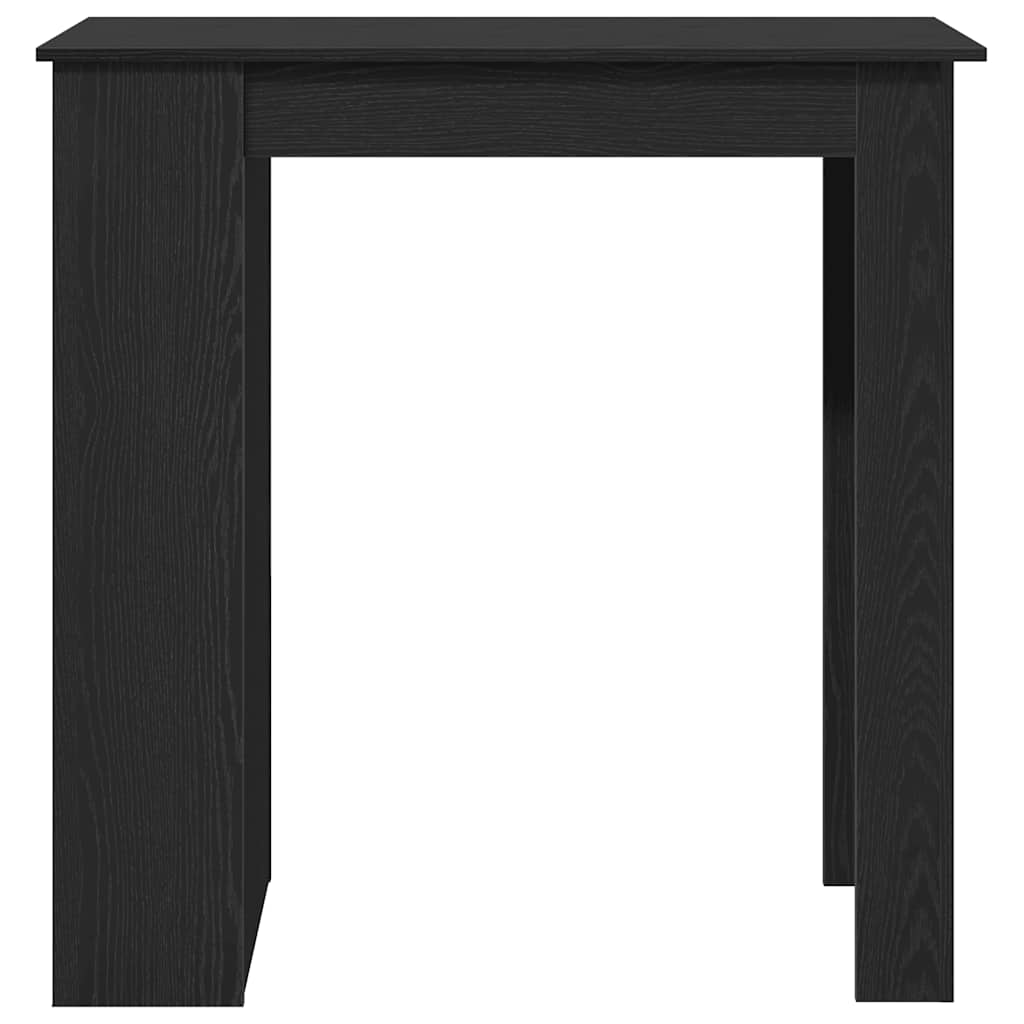 Bartisch mit Regal Schwarz Eichen-Optik 102x50x103,5 cm