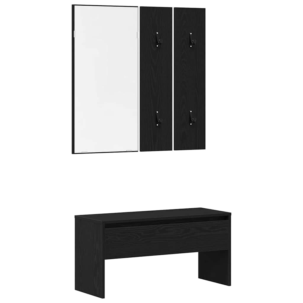 Flurmöbel-Set 4 pcs Schwarze Eiche 80 x 30,5 x 40 cm