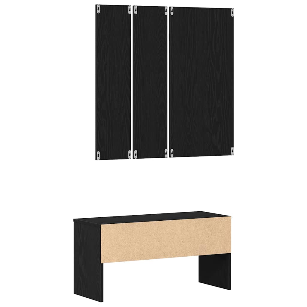 Flurmöbel-Set 4 pcs Schwarze Eiche 80 x 30,5 x 40 cm