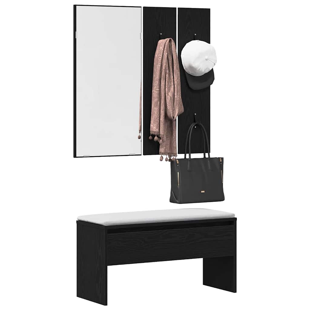 Flurmöbel-Set 4 pcs Schwarze Eiche 80 x 30,5 x 40 cm