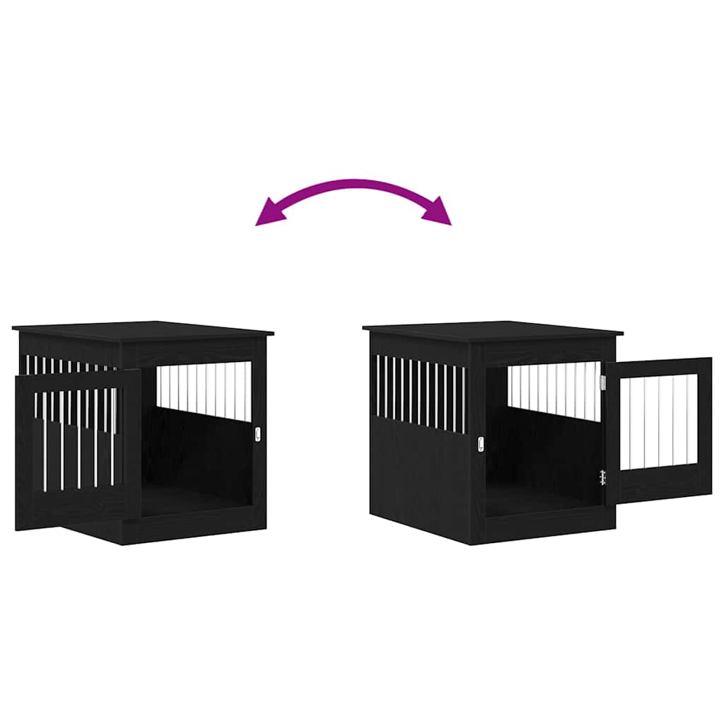 Hundebox Möbel Schwarze Eiche 80x64,5x71 cm Holzwerkstoff