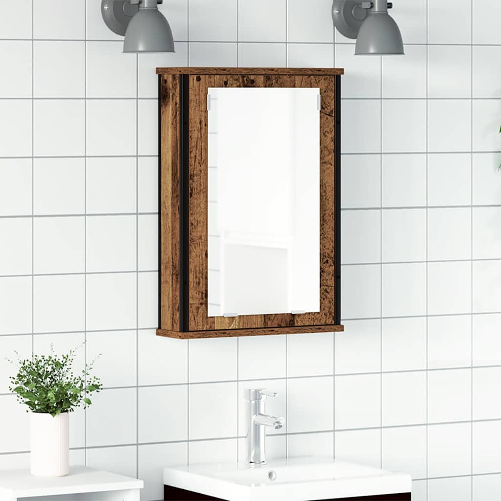 Bathroom mirror cabinet old wood look 42x12x60 cm wood material