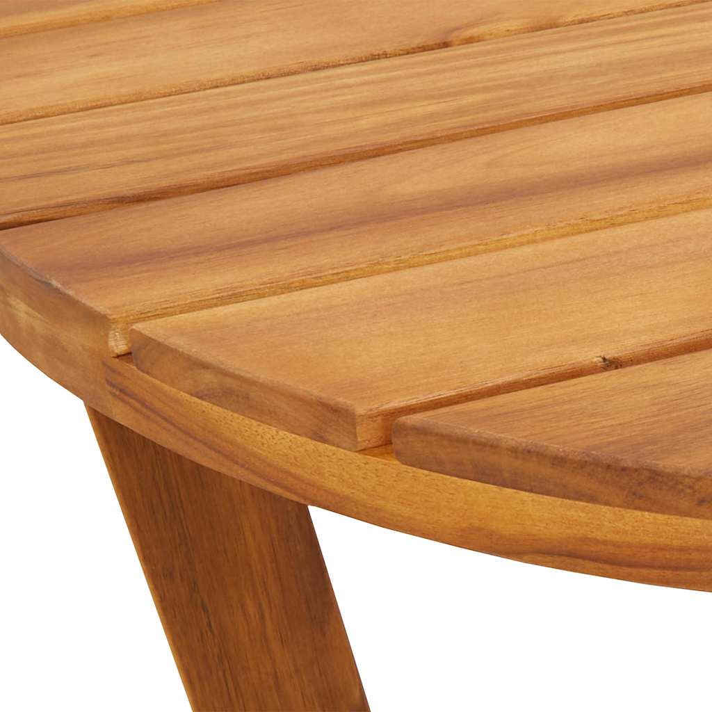 Garten-Esstisch Rund Ø90x75 cm Massivholz Akazie