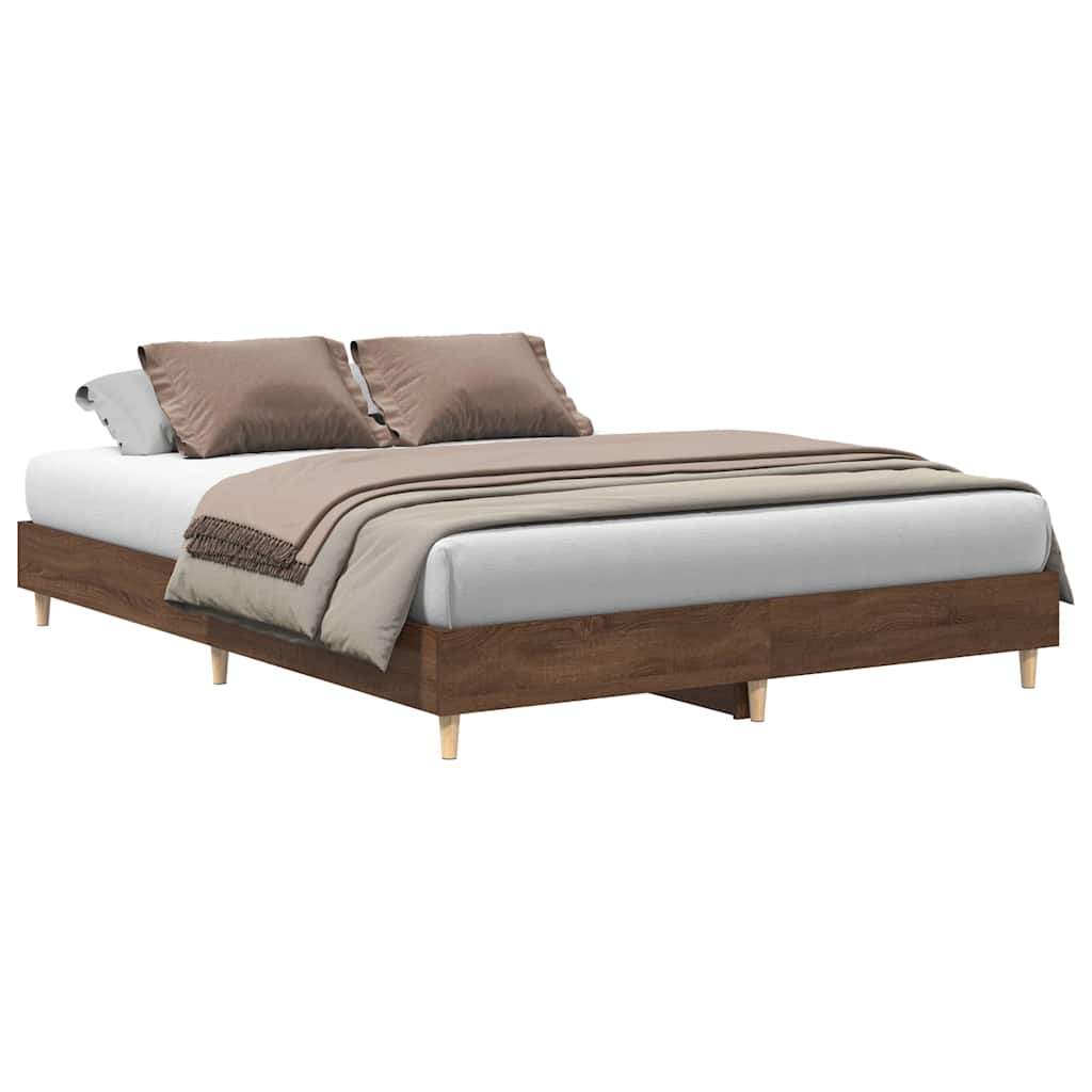 Bettgestell ohne Matratze Braun Eichen-Optik 140x200 cm