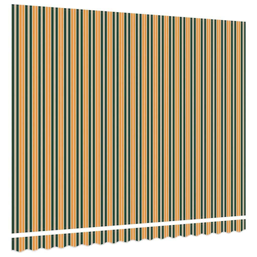 Markisen-Ersatzstoff Grün und Gelb 400 × 300 cm Segeltuch