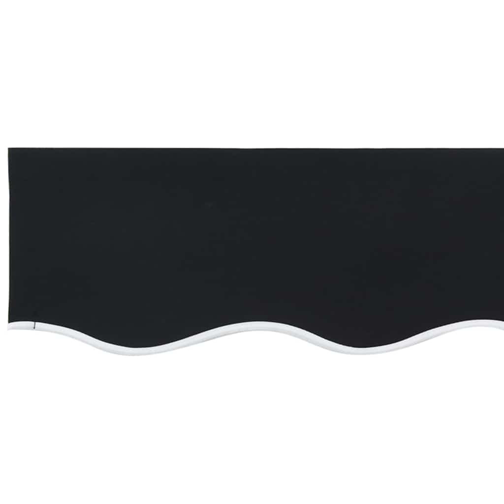 Markisenfranse Schwarz 5,8 x 0,2 m Segeltuch