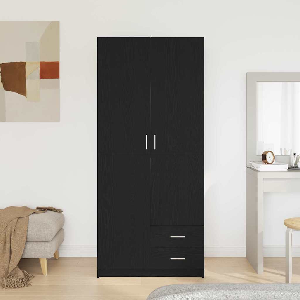 Kleiderschrank Schwarze Eiche 80 x 52 x 180 cm Holzwerkstoff