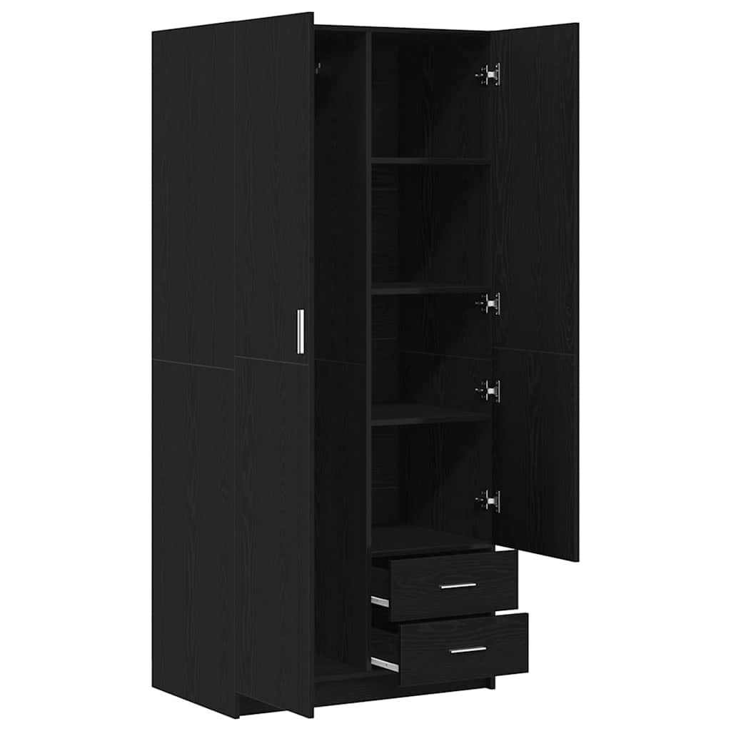 Kleiderschrank Schwarze Eiche 80 x 52 x 180 cm Holzwerkstoff