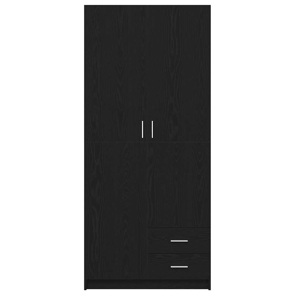 Kleiderschrank Schwarze Eiche 80 x 52 x 180 cm Holzwerkstoff