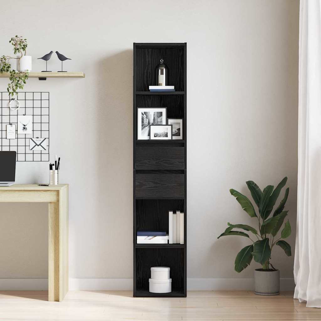 Bücherregal Schwarze Eiche 36 x 30 x 171 cm Holzwerkstoff
