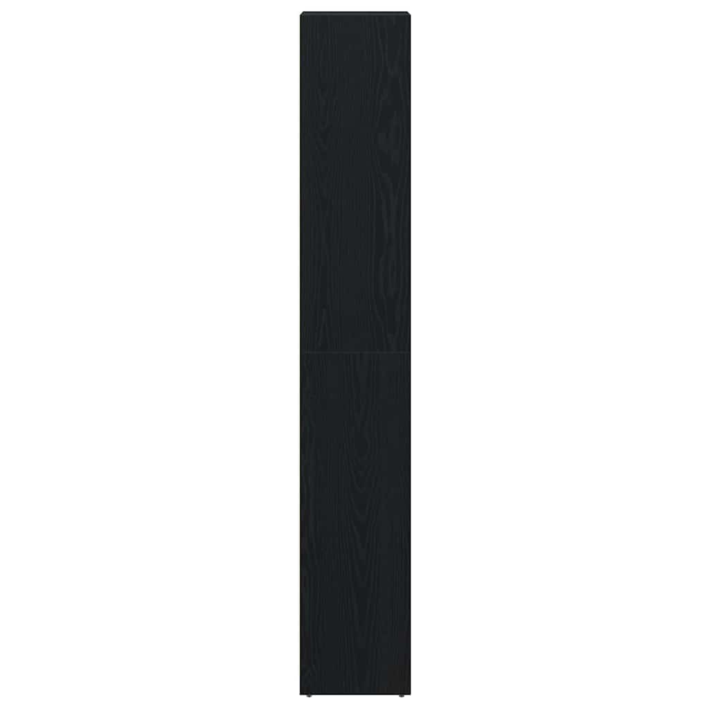 Badezimmerschrank mit Tür Schwarze Eiche 30 x 30 x 183,5 cm