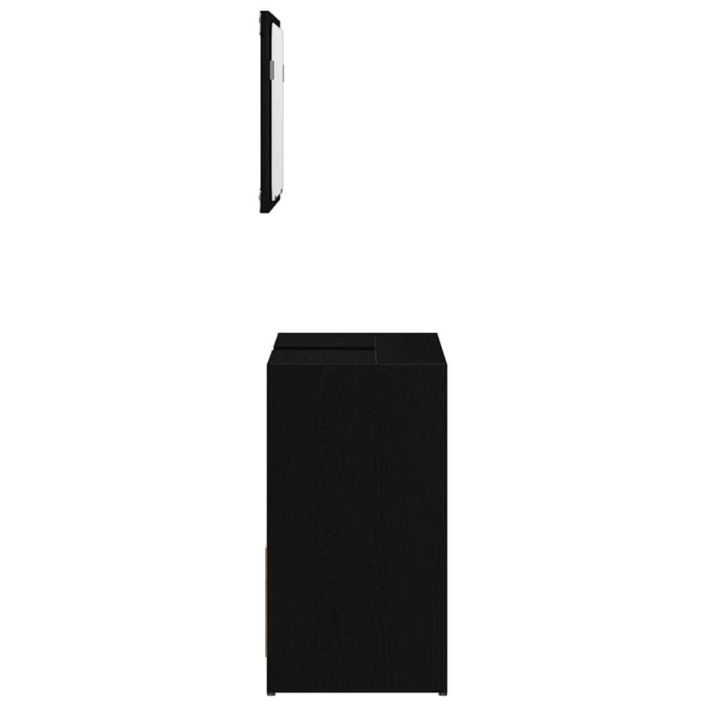 Badezimmerschrank Schwarze Eiche 60 x 33 x 61 cm Holzwerkstoff