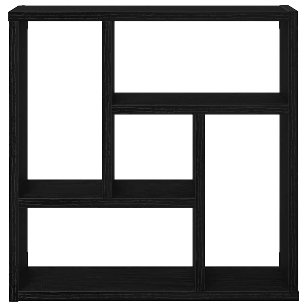 Wall shelf black oak look 45x16x45 cm wood material