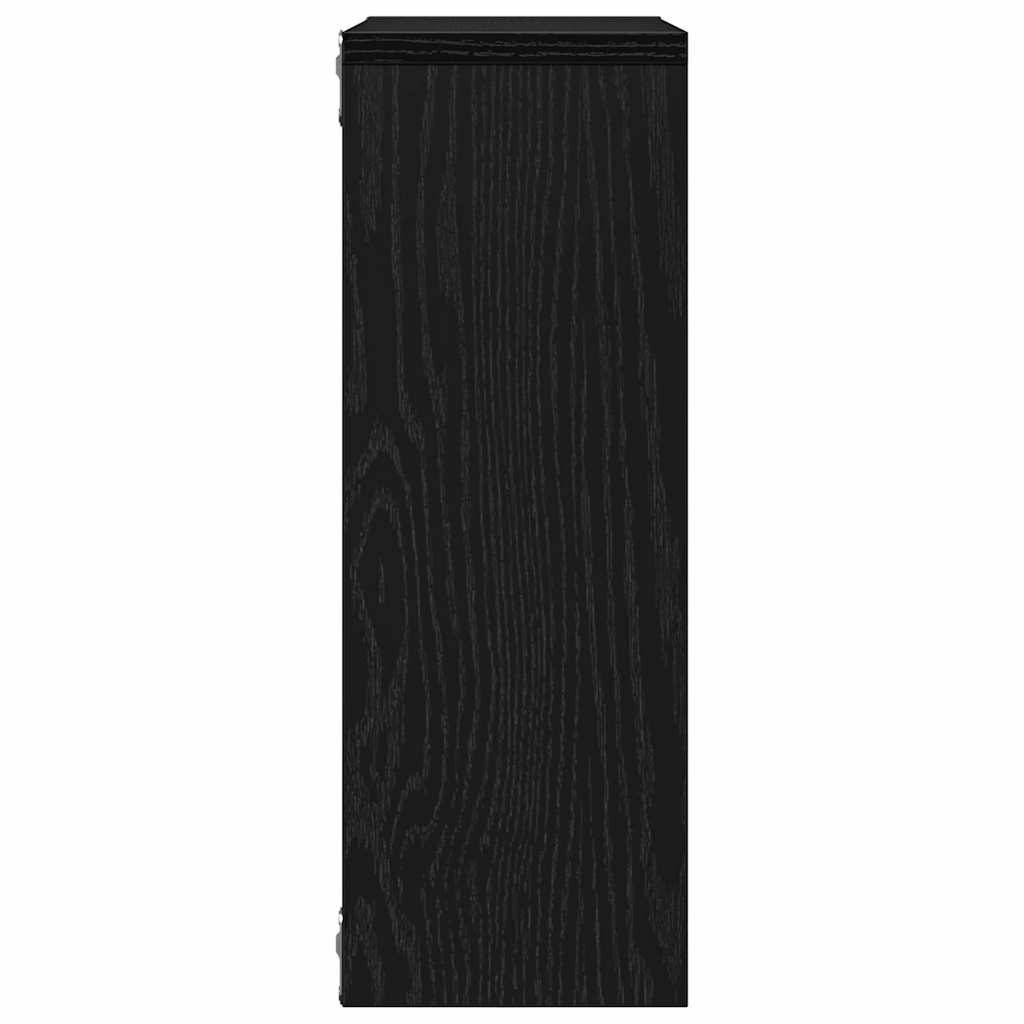 Wall shelf black oak look 45x16x45 cm wood material