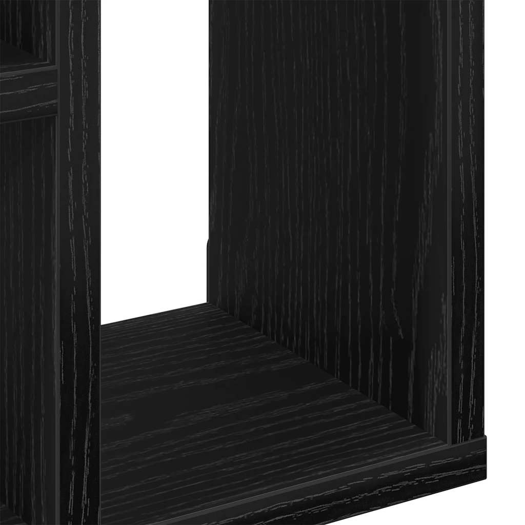 Wall shelf black oak look 45x16x45 cm wood material