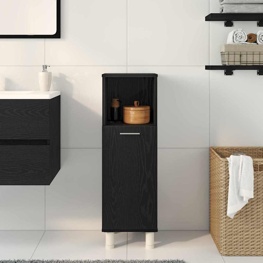 Badezimmerschrank Schwarze Eiche 30 x 30 x 95 cm Holzwerkstoff