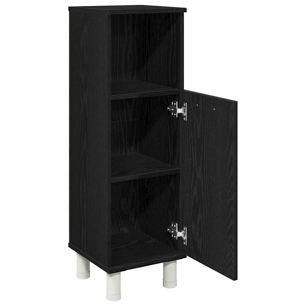 Badezimmerschrank Schwarze Eiche 30 x 30 x 95 cm Holzwerkstoff