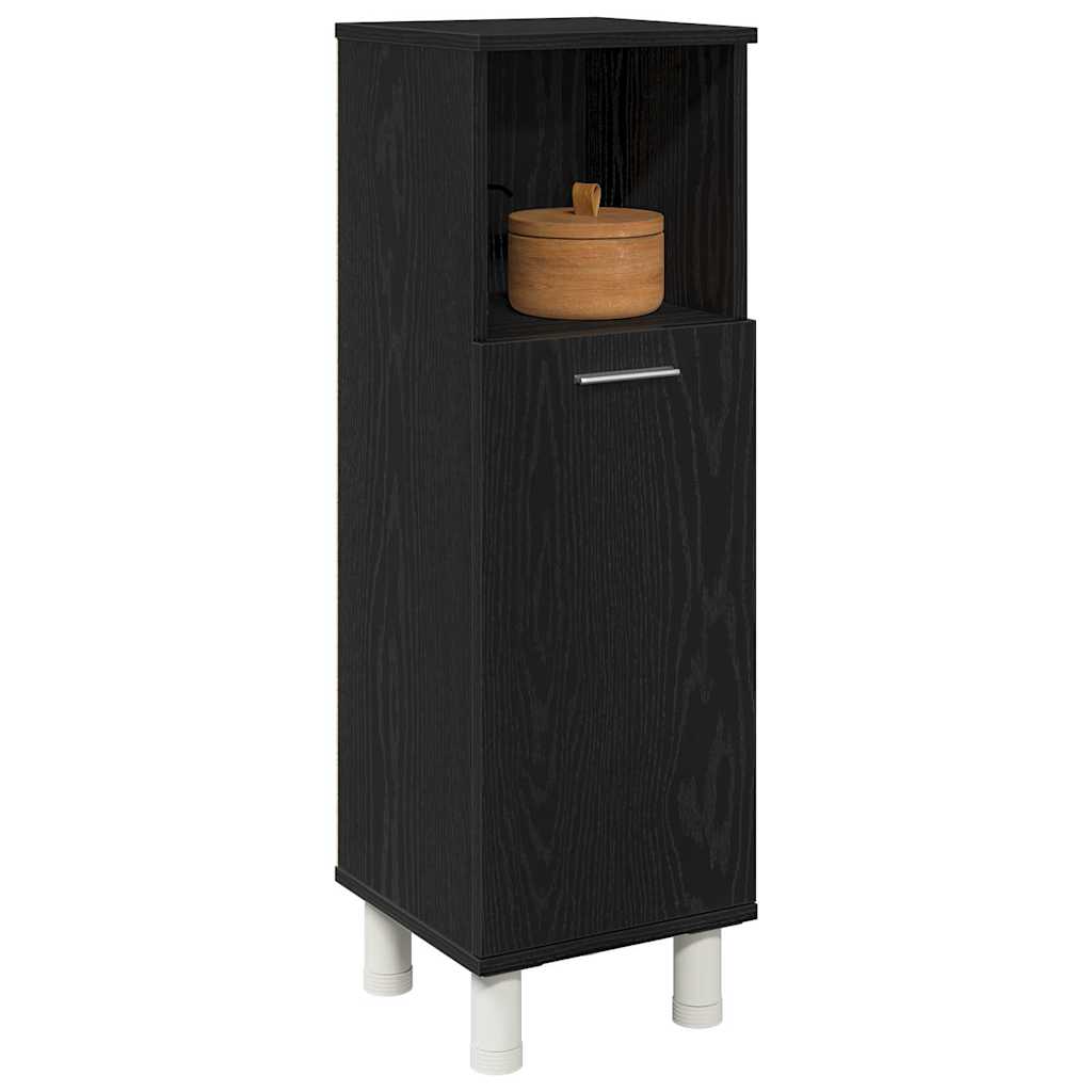 Badezimmerschrank Schwarze Eiche 30 x 30 x 95 cm Holzwerkstoff