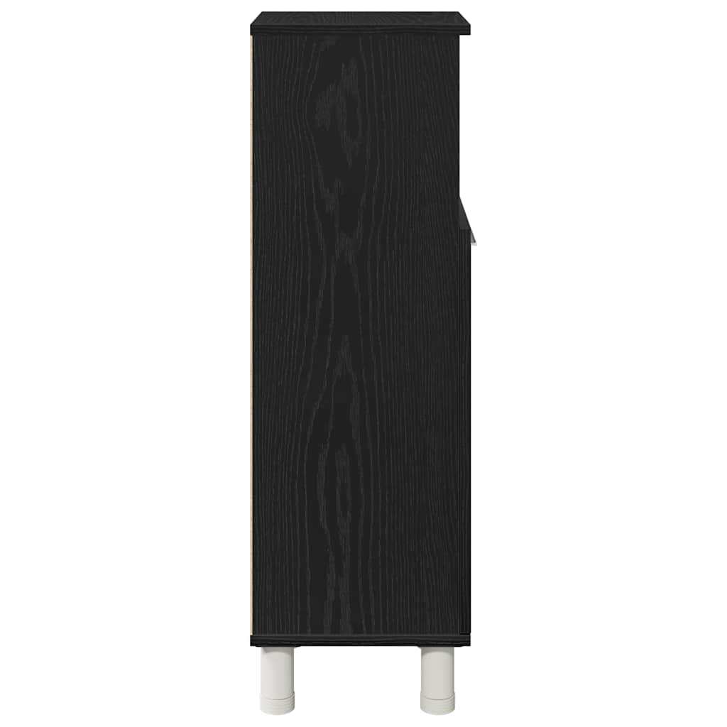 Badezimmerschrank Schwarze Eiche 30 x 30 x 95 cm Holzwerkstoff