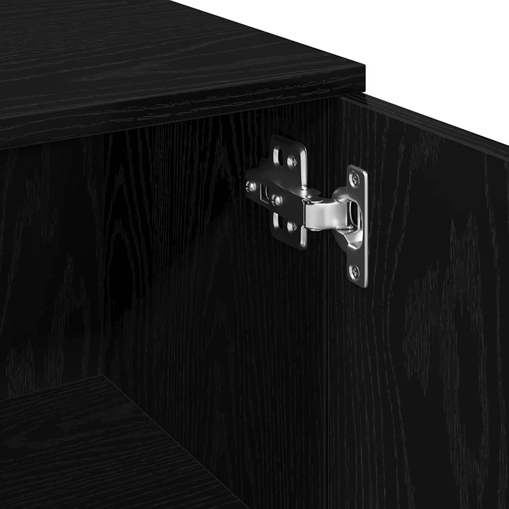 Badschrank Schwarze Eiche 30 x 30 x 179 cm Holzwerkstoff