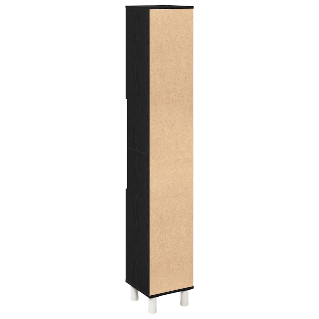 Badschrank Schwarze Eiche 30 x 30 x 179 cm Holzwerkstoff