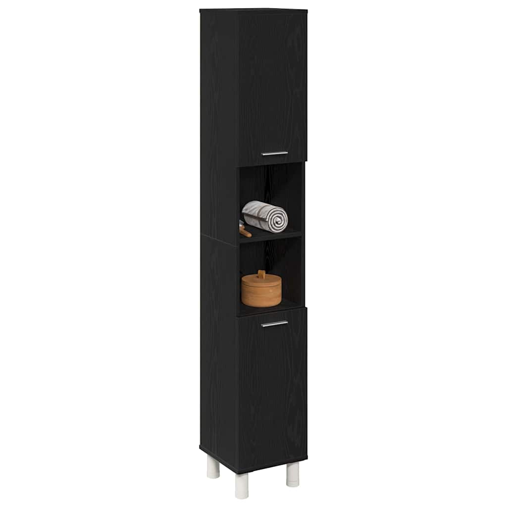 Badschrank Schwarze Eiche 30 x 30 x 179 cm Holzwerkstoff