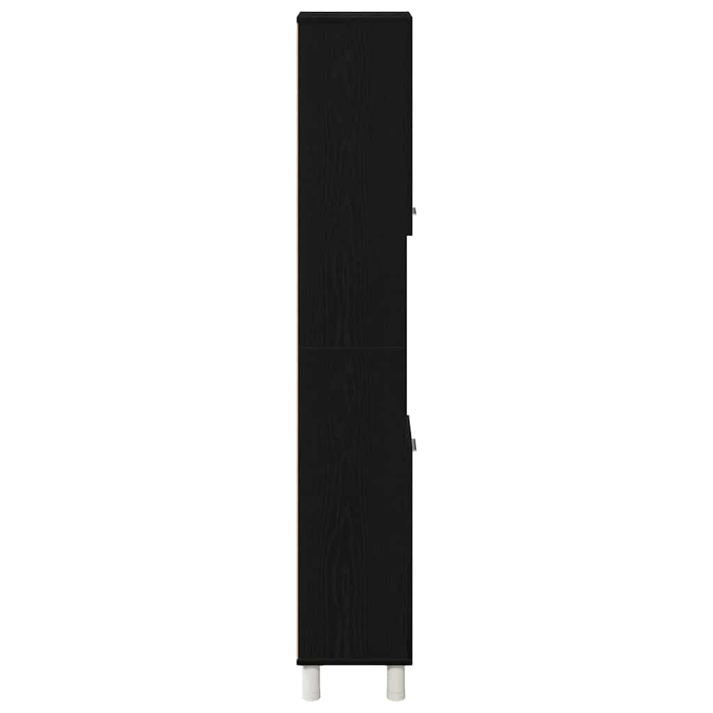Badschrank Schwarze Eiche 30 x 30 x 179 cm Holzwerkstoff