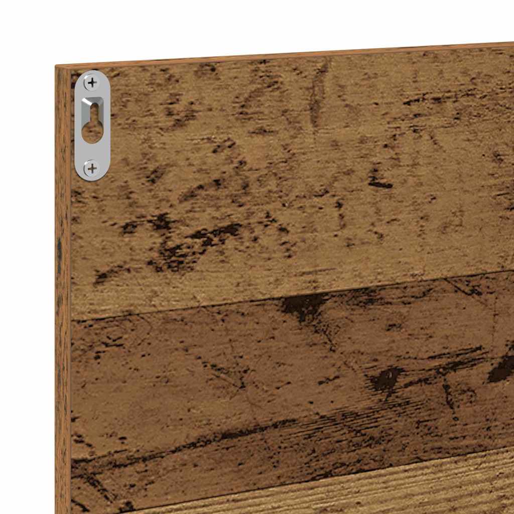 Spiegelregal mit Regal Altholz 90 x 10.5 x 37 cm Holzwerkstoff
