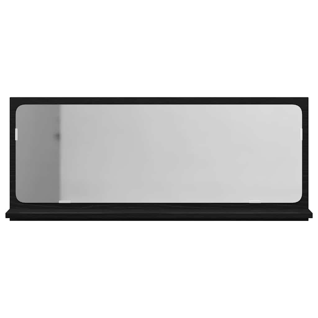 Spiegelregal Schwarz Eiche 90 x 10.5 x 37 cm Holzwerkstoff