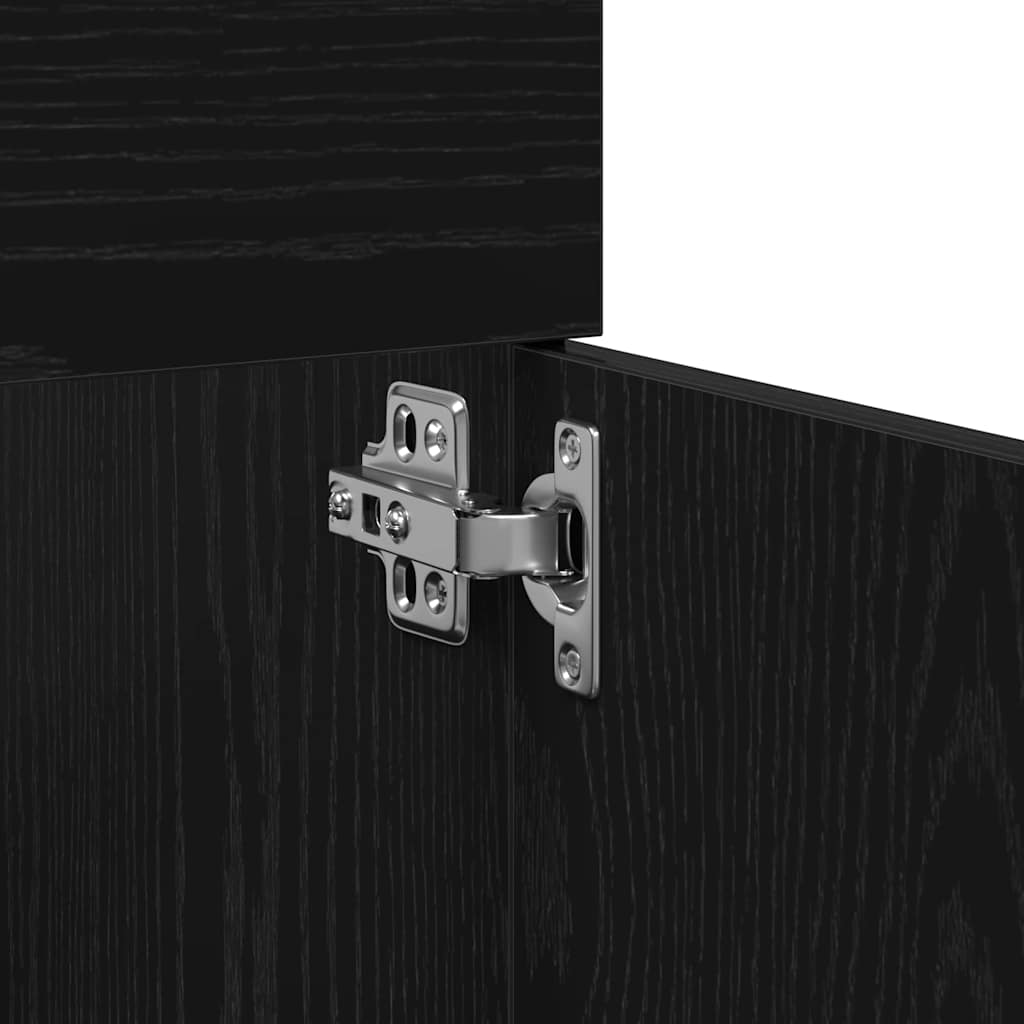 Badezimmer Waschbecken Schrank Schwarze Eiche Holzwerkstoff