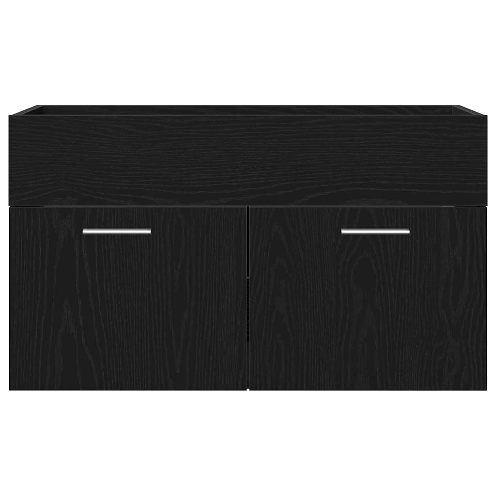 Badezimmer Waschbecken Schrank Schwarze Eiche Holzwerkstoff