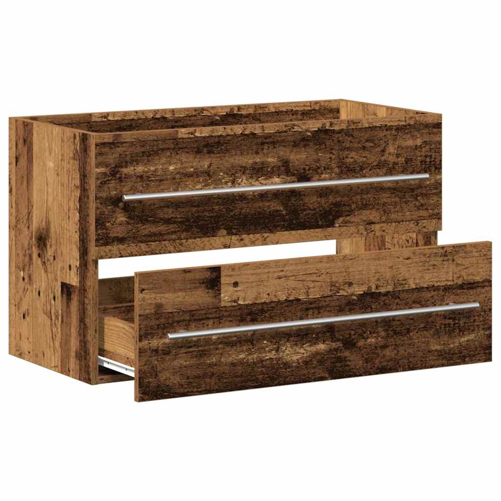 Washbasin base cabinet old wood look 80x38.5x48 cm