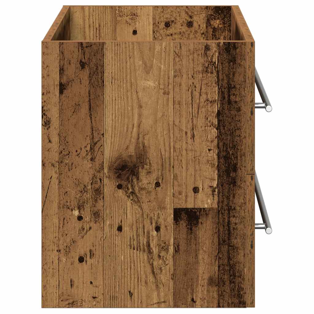 Washbasin base cabinet old wood look 80x38.5x48 cm