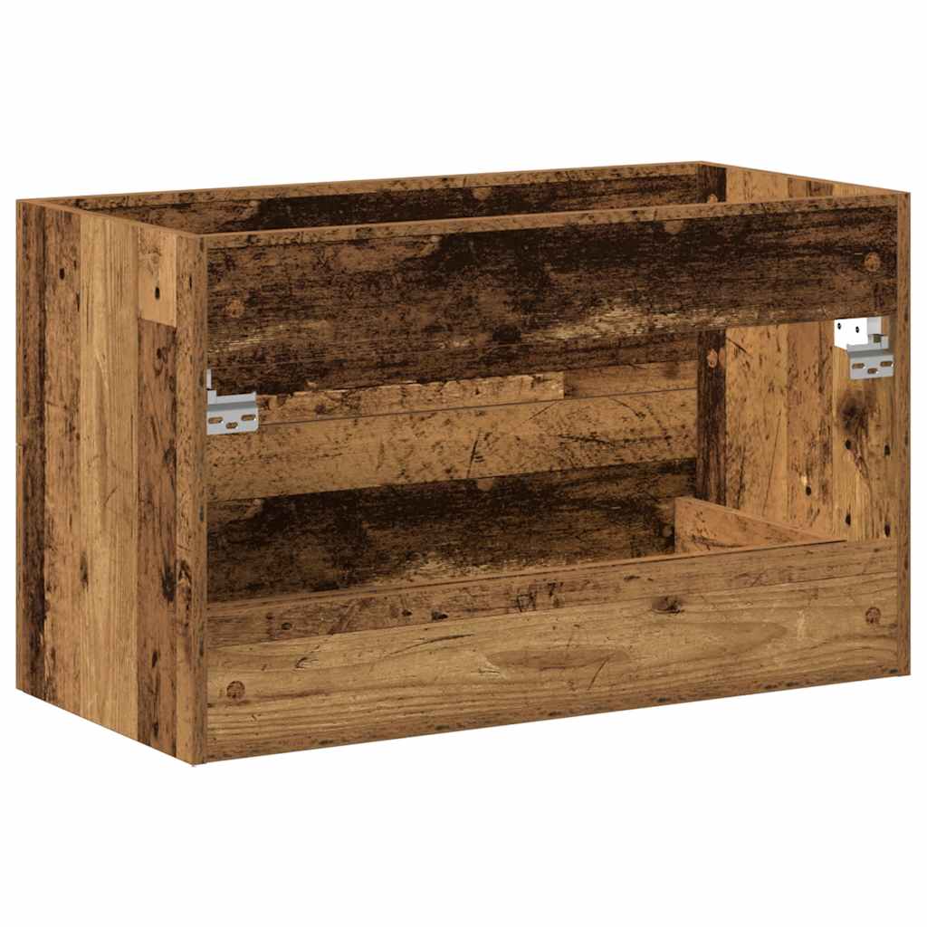 Washbasin base cabinet old wood look 80x38.5x48 cm