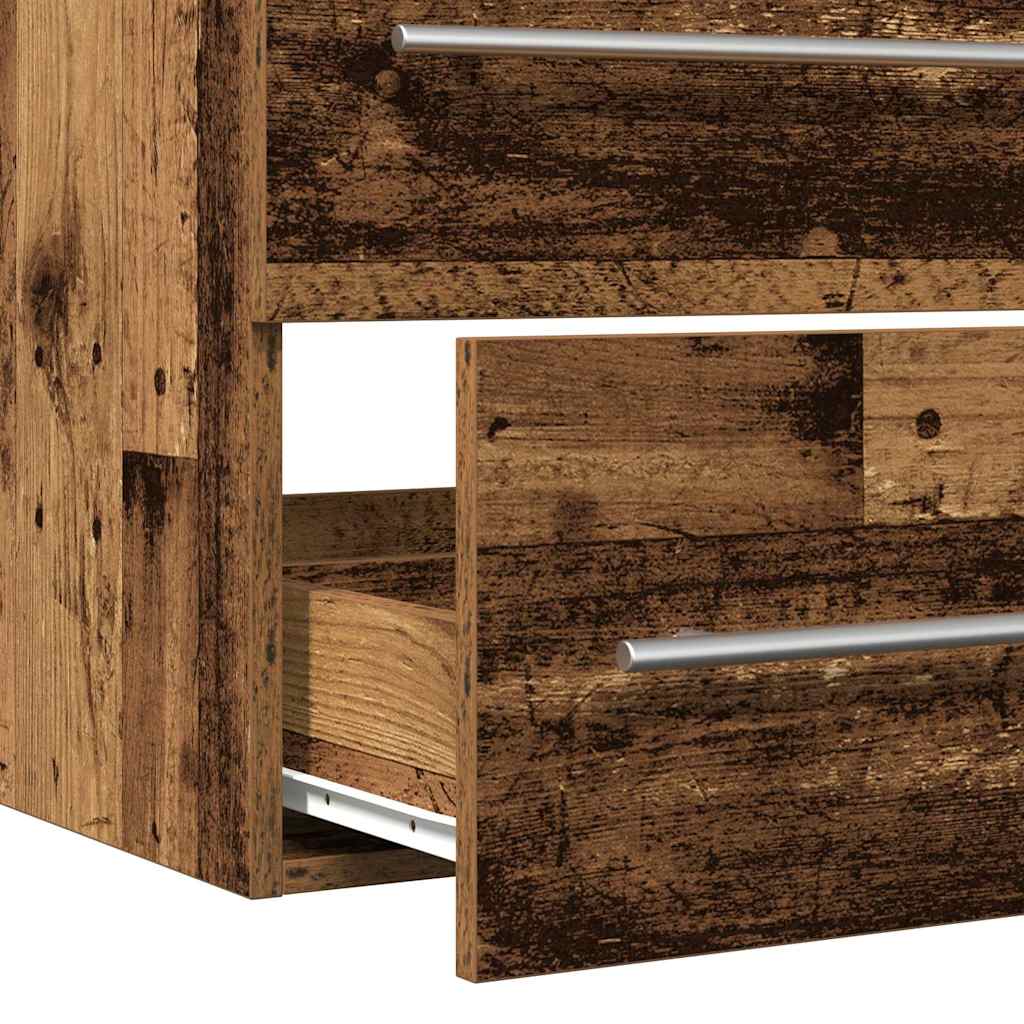 Washbasin base cabinet old wood look 80x38.5x48 cm