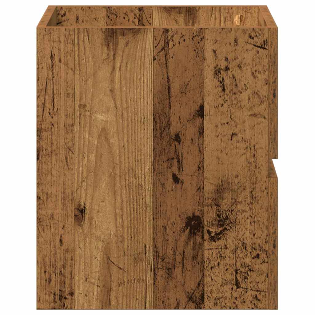 Badezimmer-Waschbeckenschrank Altholz-Optik 41x38,5x45 cm Holzwerkstoff