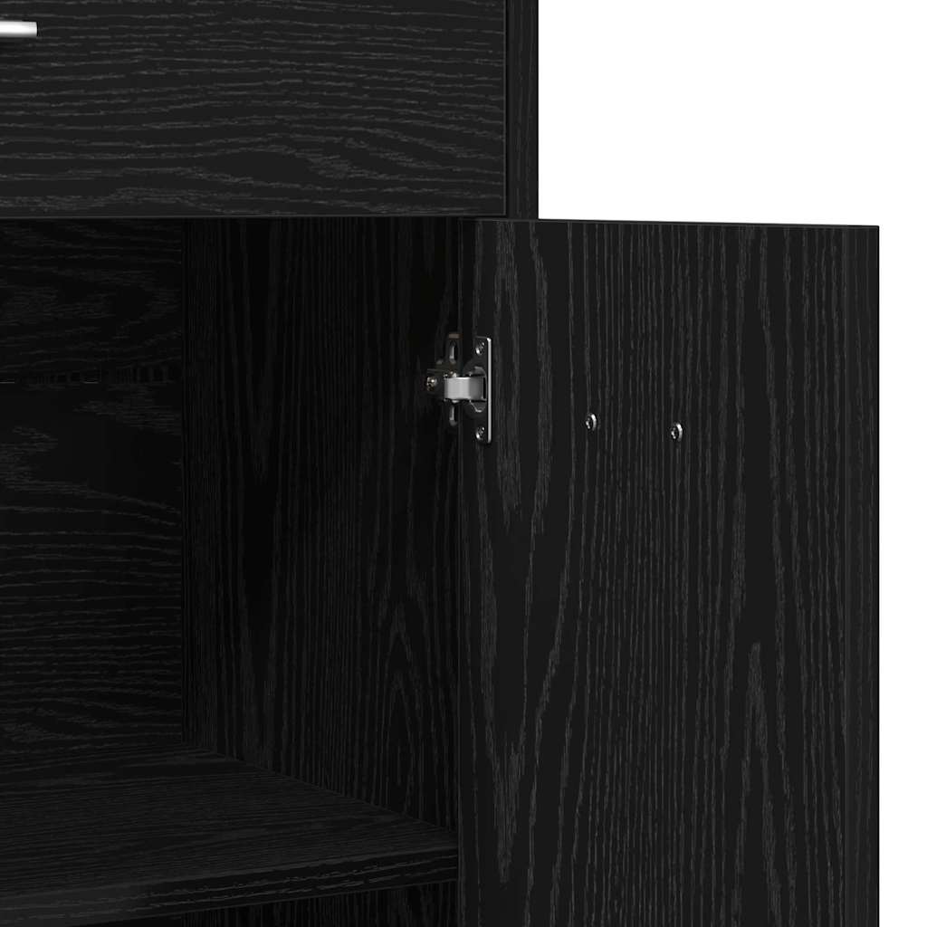 Badezimmerschrank mit Schubladen Schwarze Eiche 60 x 33 x 80 cm