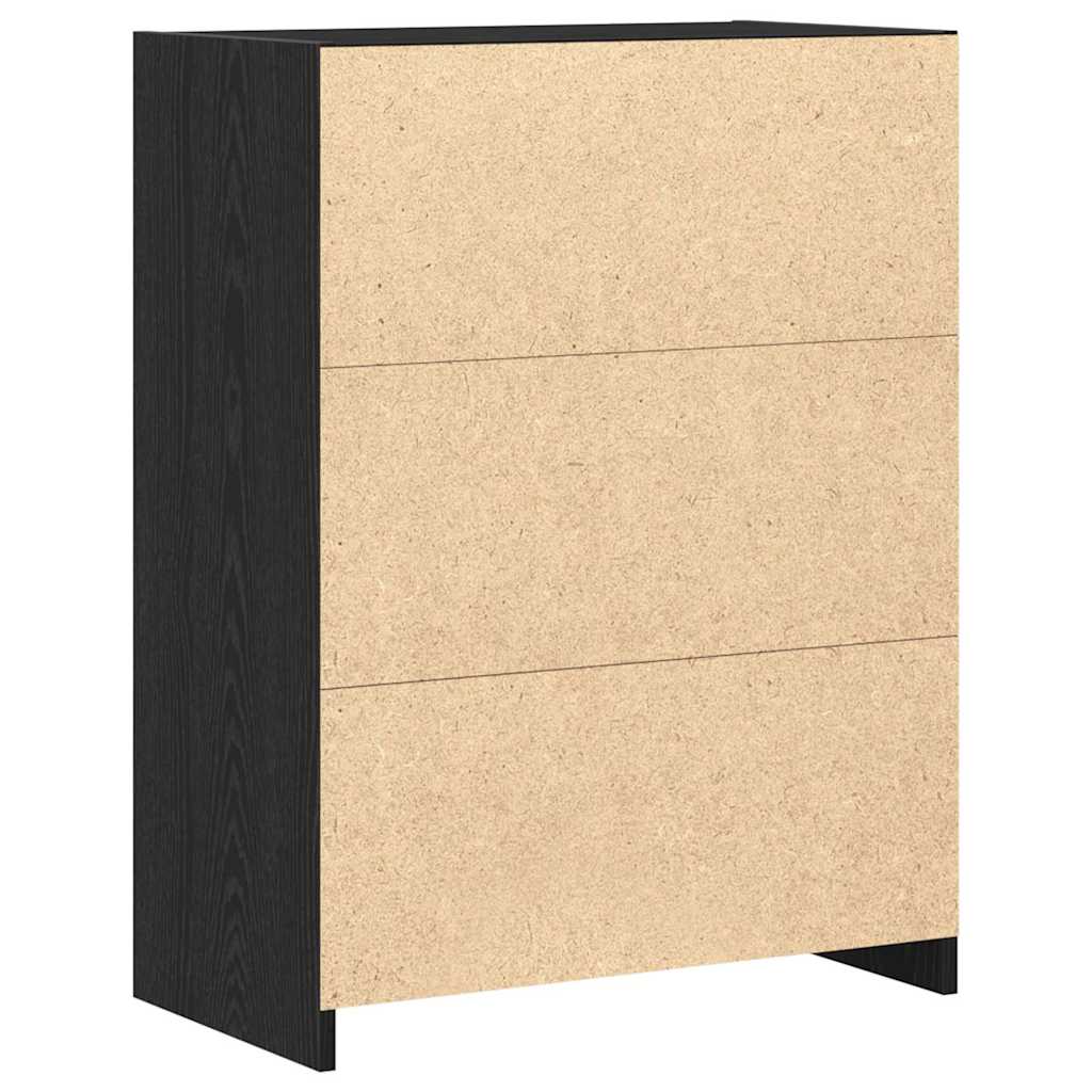 Badezimmerschrank mit Schubladen Schwarze Eiche 60 x 33 x 80 cm
