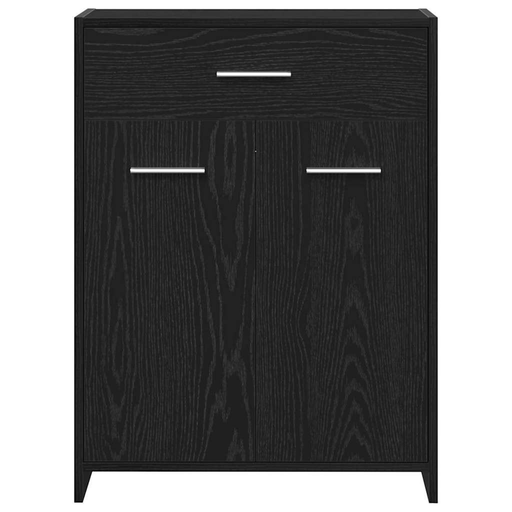Badezimmerschrank mit Schubladen Schwarze Eiche 60 x 33 x 80 cm