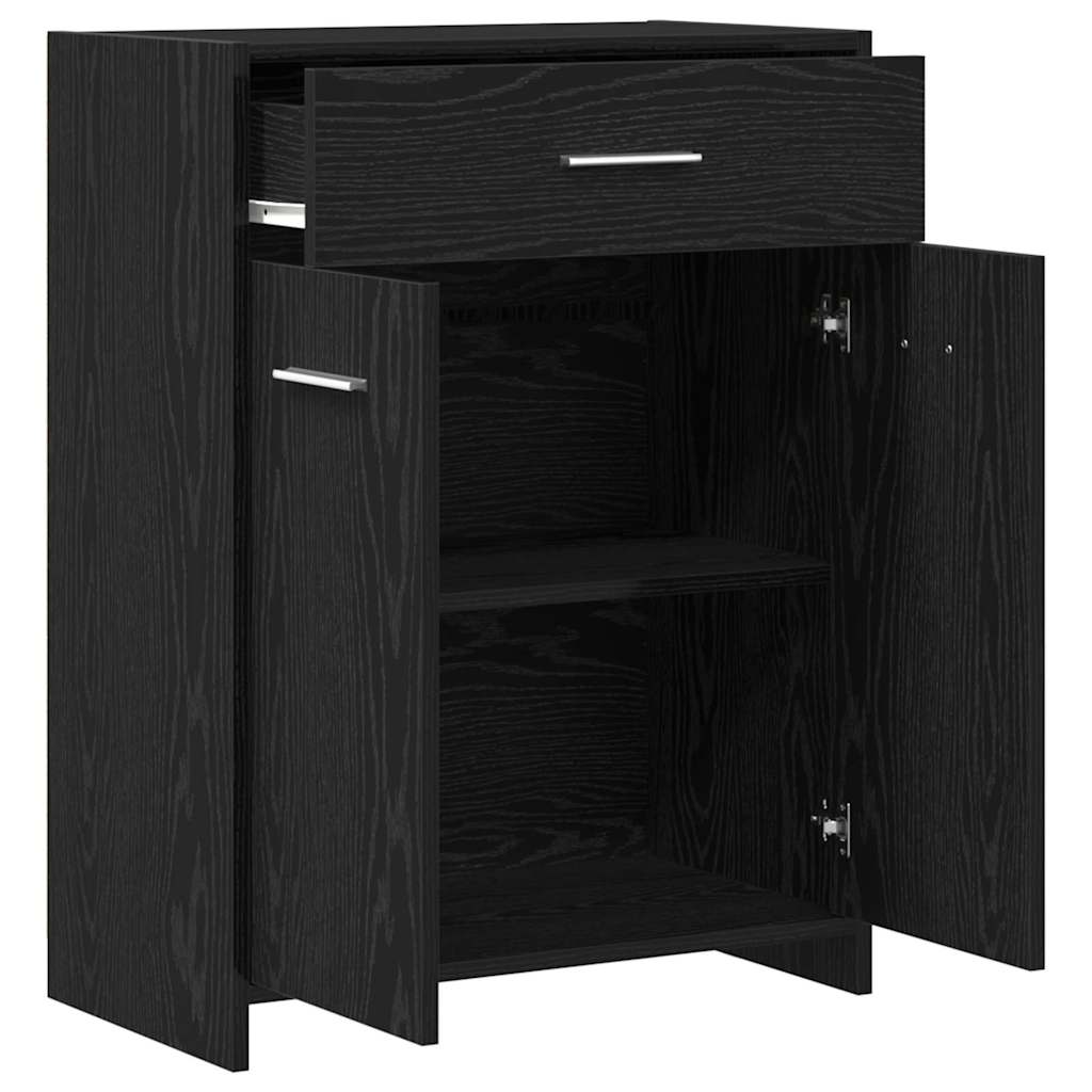 Badezimmerschrank mit Schubladen Schwarze Eiche 60 x 33 x 80 cm