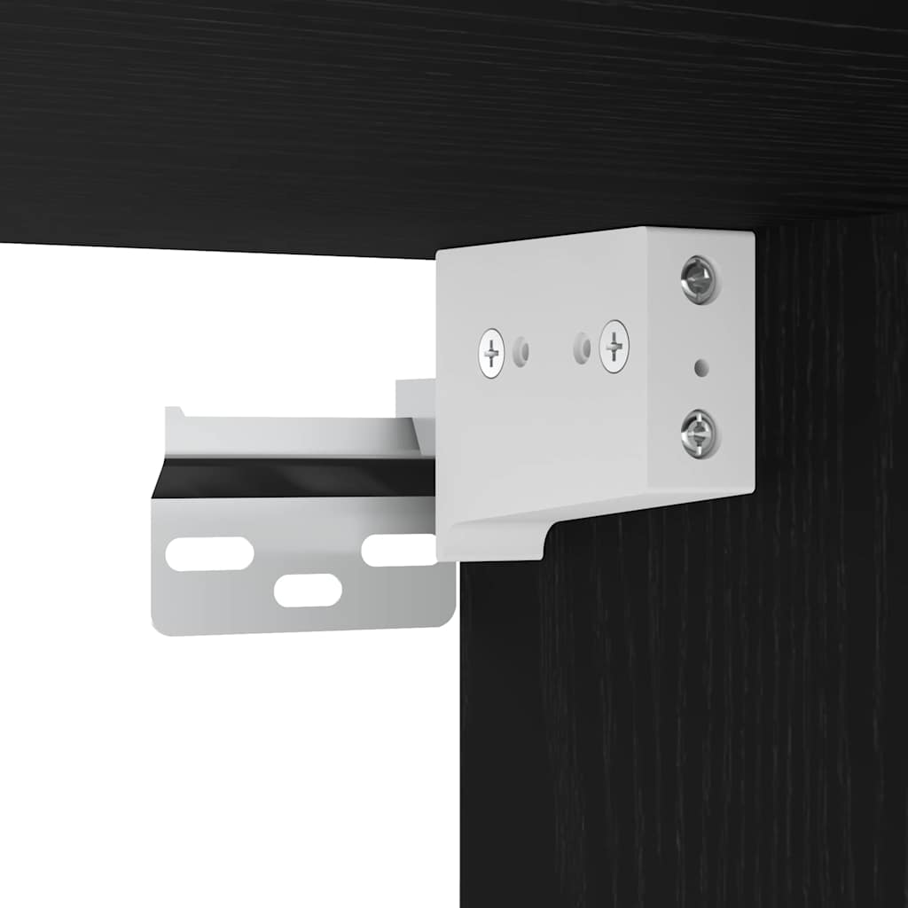 Kleiderschrank mit Tür Schwarz 100 x 32.5 x 35 cm Holzwerkstoff