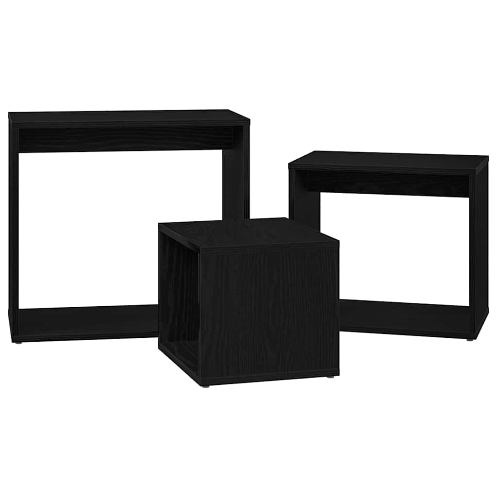 Nestingtisch 3 pcs Schwarze Eiche 55 x 30 x 50 cm Holzwerkstoff