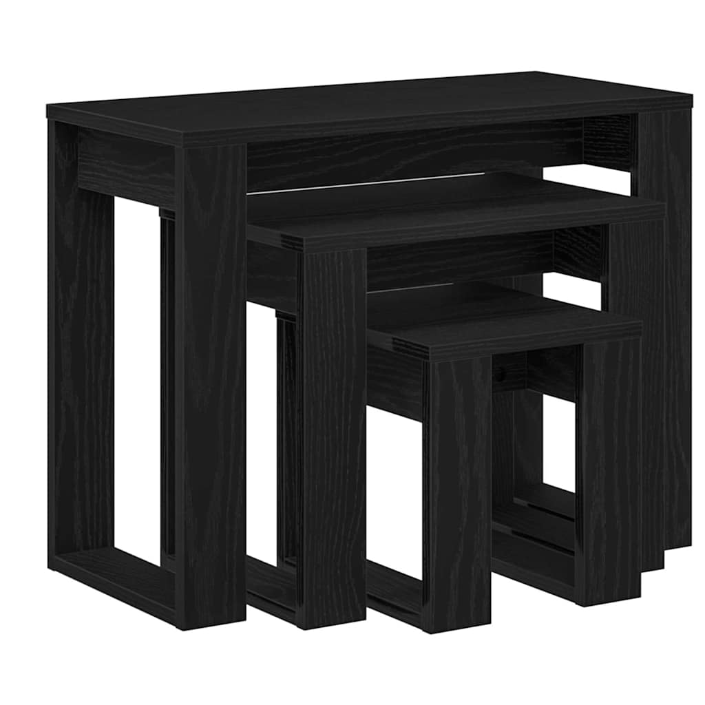 Nestingtisch 3 pcs Schwarze Eiche 61 x 28 x 47 cm Holzwerkstoff