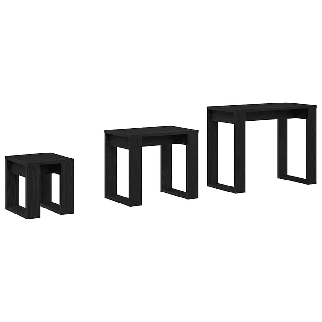 Nestingtisch 3 pcs Schwarze Eiche 61 x 28 x 47 cm Holzwerkstoff