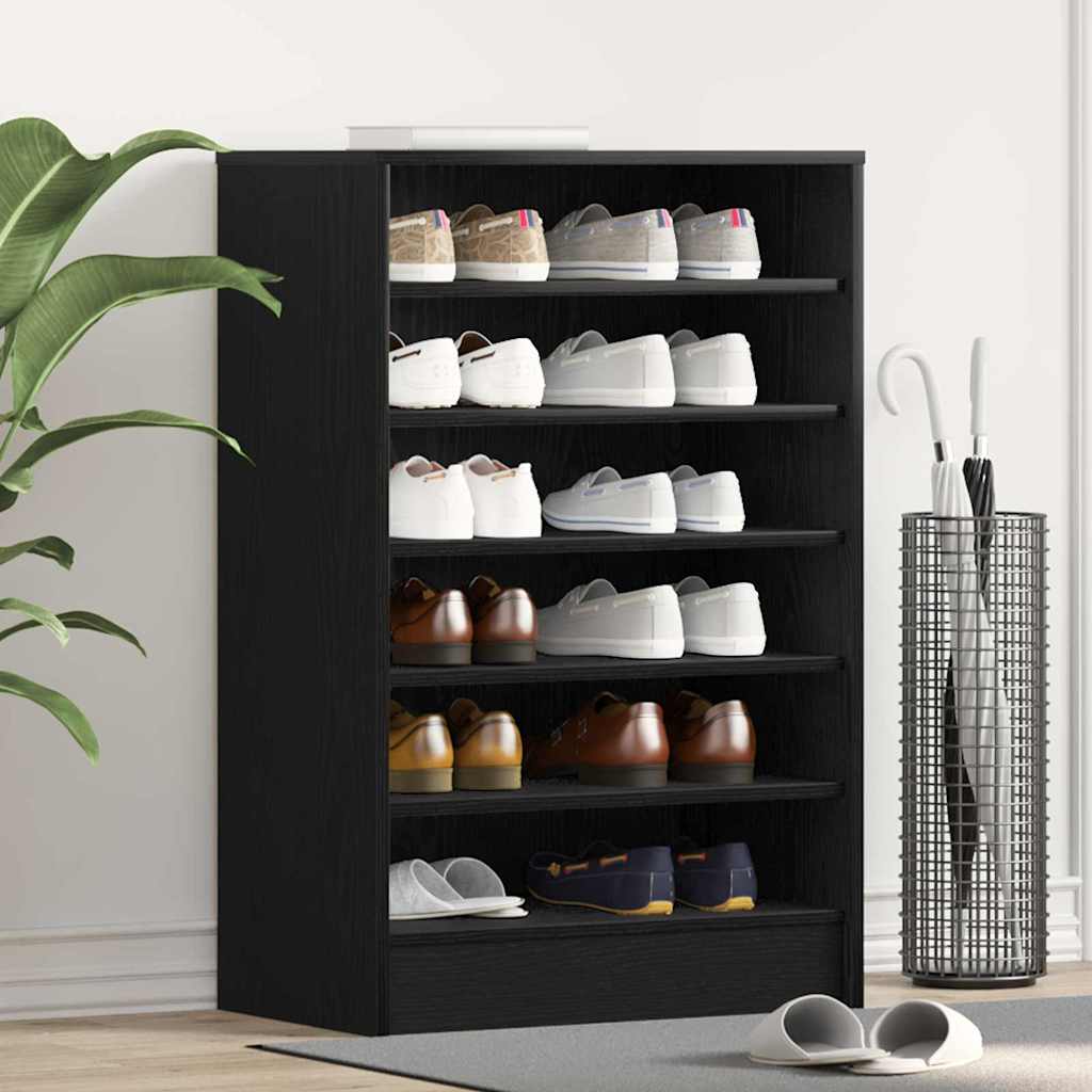 Schuhschrank Schwarze Eiche 60 x 35 x 92 cm Holzwerkstoff