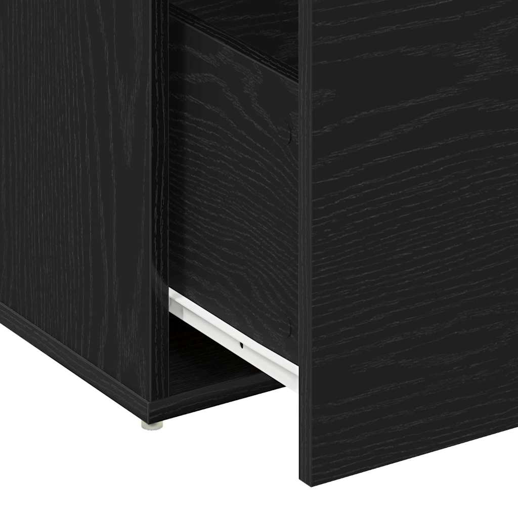 Bank mit Schubladen Schwarz 80 x 40 x 45 cm Holzwerkstoff